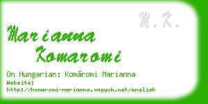 marianna komaromi business card
