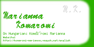 marianna komaromi business card